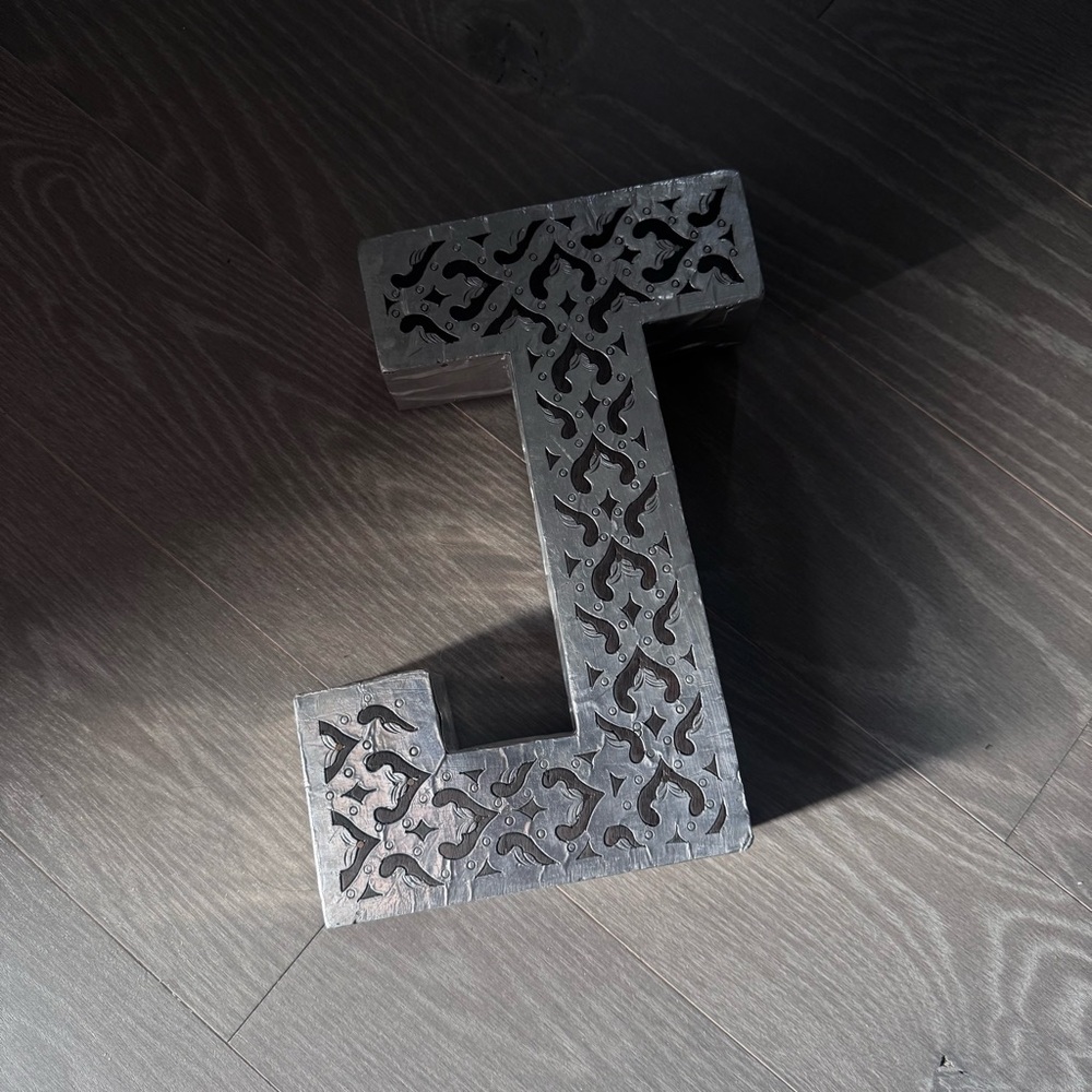 Decorative Silver Letter 'J’